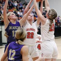 Jalie Rother tries to grab a rebound