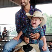 Bodhi Flores was not feeling up for a ride on the mechanical bull