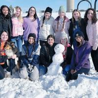 Cheering in the snow_story