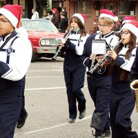 Members of El Reno High School’s marching band play during a past Christmas parade