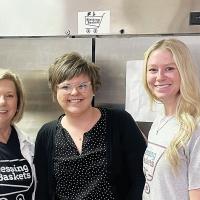 From left, Donna Dyer, Christy White and Makyla Nitzel