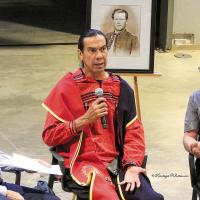 Chris Tall Bear delivered the opening prayer and participated in the Sand Creek Massacre Foundation’s speaker series