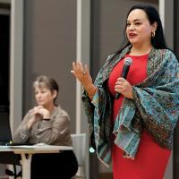 Manion talked about lack of resources for victims of domestic violence