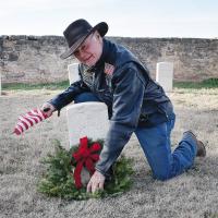 Dan Wilson came to the Wreaths Across America ceremony to show his respects
