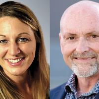 Lacey Dawson, left, and Mike Kelley