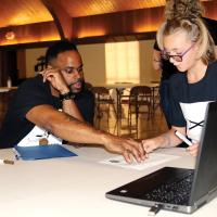 Donelle Cole talks with Kendall Robertson