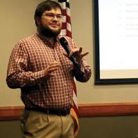 Downey talks at El Reno Now event