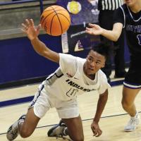 EHS boys basketball_Nicholson grabs for basketball