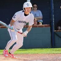 Damien McKelvey drops down a bunt attempt