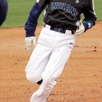 Ty Vincent races toward third base