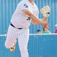 Jonathan Shelley makes a pickoff throw toward first base
