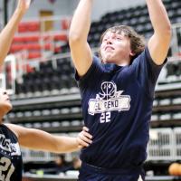Jacob Robertson shoots in the paint