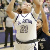 Pauline Black-Harmon shoots under the goal