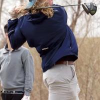 Cooper Park follows through on a tee shot
