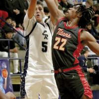 Carter Roman Nose shoots a jumper