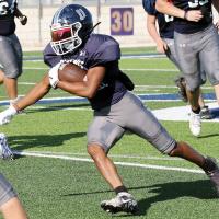 Latin Everheart makes a cut upfield