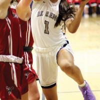 EHS girls basketball_Reveles shoots layup