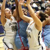EHS girls basketball_Hanks and Brothers battle for rebound