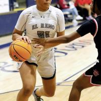 Pauline Black-Harmon dribbles into the lane during a recent home game
