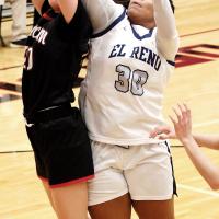 Mya Robles battles for a rebound