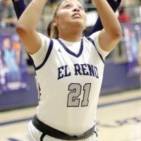 Pauline Black-Harmon shoots in the lane