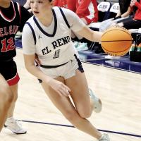 Emmary Elizondo drives around a defender