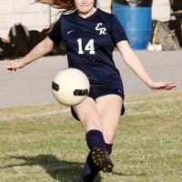 Bri Vickers hits a shot