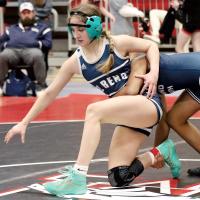 Clair Solansky tries to escape from the down position