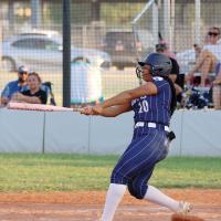 Shakayla Johnson fouls off a pitch