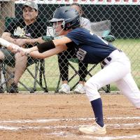 Ryah Hardy reaches out for a bunt attempt