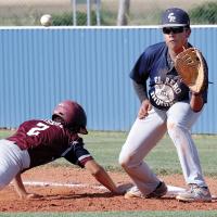 Hernan Blanco eyes a pick-off throw