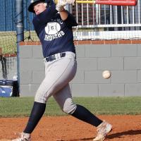 Grady Lesperance fouls off a pitch