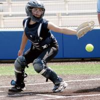 Sarah Hernandez reaches out to try and snag a ball