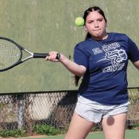 Dalanda Robb steps into a forehand return shot