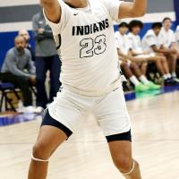 James Reveles reaches out to grab a pass