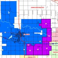 The purple area is the land annexed by the city of El Reno