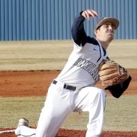 Ty Vincent throws a first-inning pitch against OCA