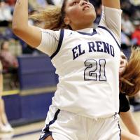 Pauline Black-Harmon pulls down a rebound