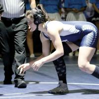 Kaylee Davis looks for an opening to take a shot