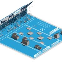 A drawing of what the proposed Fitness Court would look like