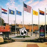 Illustration of what the Mother Road Flag Plaza could look like
