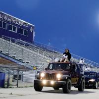 Football stadium parade