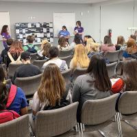 CV Tech students share information