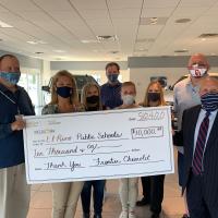 Frontier check presentation to ERPS