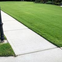 Bermuda grass was perfect for our regulation badminton court