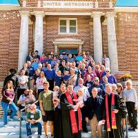Wesley congregation and guests gather