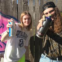 Hannah Cerne and Jordan Morris