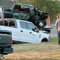 The aftermath of a wreck on U.S. Highway 81 and Interstate 40
