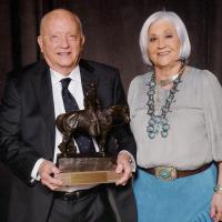Fred and Jeanne Hobson accepted the award for their son Brandon Hobson