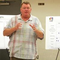 White spoke at two ward meetings